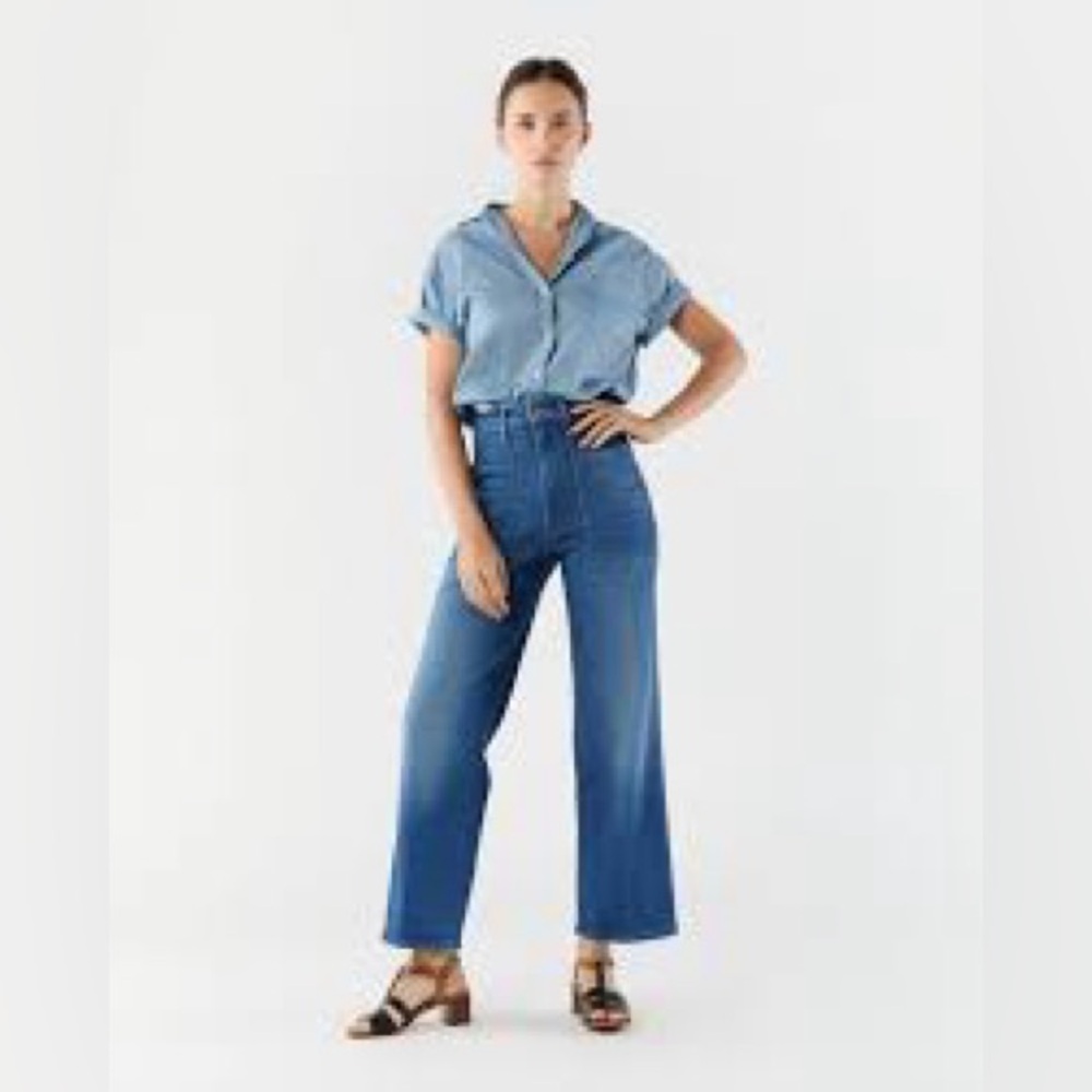 ANN MASHBURN Blue Flare Jeans